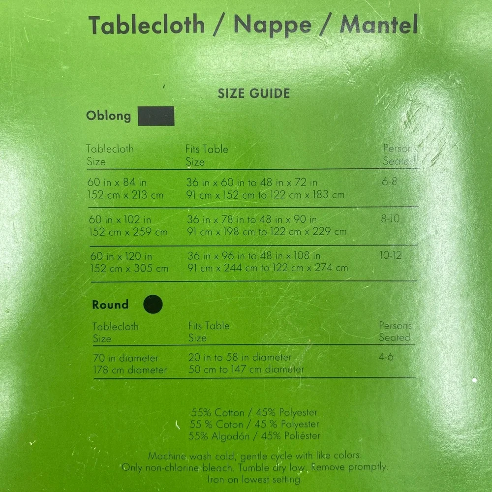 Kate Spade Tablecloth 60x120 Green Oblong Polka Dot Shamrock St Patrick Bright
